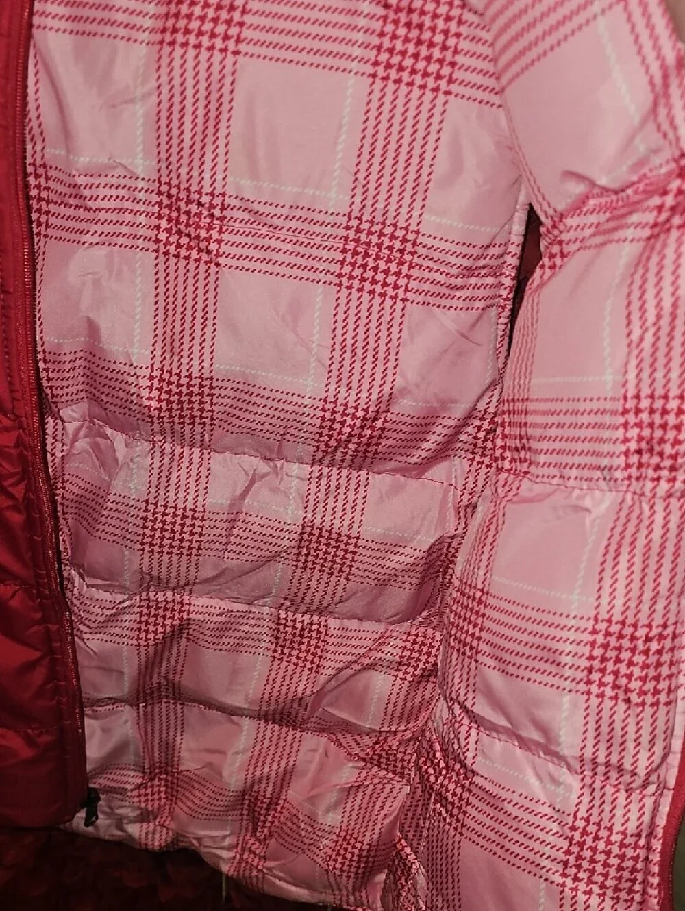 Cherokee Girls Reversible Quilted Sleeveless Vest in Raspberry Pink Size 14/16